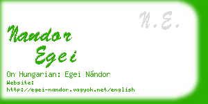 nandor egei business card